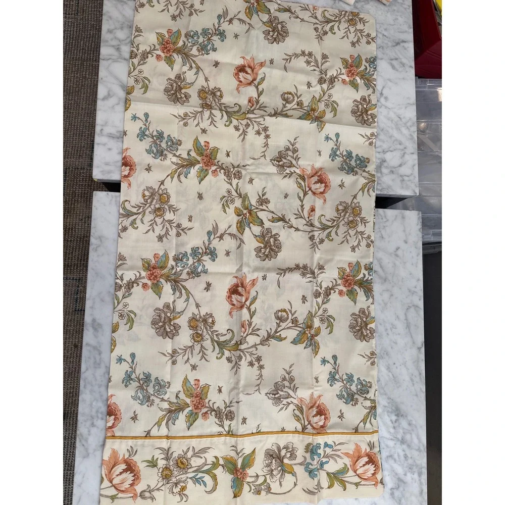 Vintage Springmaid Wondercale King Pillowcase Set Floral No Iron Percale Custom